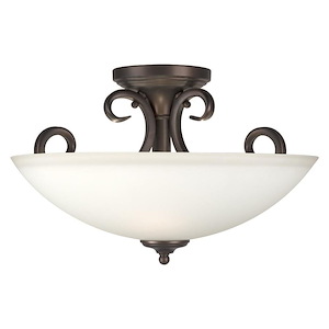 Sutter - 3 Light Semi-Flush Mount-11 Inches Tall and 15.75 Inches Wide - 921902
