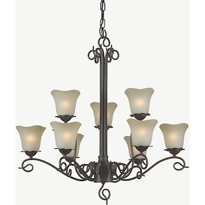 Sutter - 9 Light Chandelier-30 Inches Tall and 32 Inches Wide - 431455