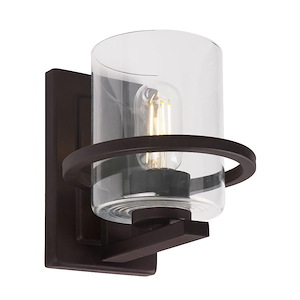 Halo - 1 Light Wall Sconce In Transitional Style-8 Inches Tall and 6.5 Inches Wide - 1096884