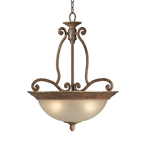 Duo - 4 Light Bowl Pendant-29 Inches Tall and 22 Inches Wide