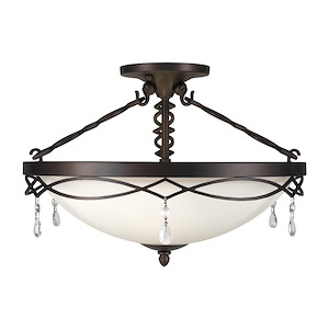 Julie - 3 Light Semi-Flush Mount-12.5 Inches Tall and 17.5 Inches Wide - 921908