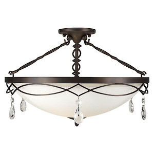Julie - 4 Light Semi-Flush Mount-14 Inches Tall and 21.5 Inches Wide - 921963