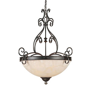 Topa - 4 Light Bowl Pendant-29 Inches Tall and 28.5 Inches Wide