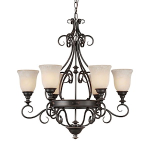Topa - 6 Light Chandelier-29 Inches Tall and 27.75 Inches Wide - 431517