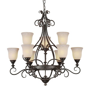 9 Light Chandelier-32.5 Inches Tall and 32.5 Inches Wide
