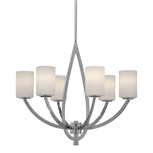 Keli - 6 Light Chandelier-23.5 Inches Tall and 27.25 Inches Wide