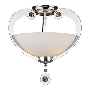 Rea - 3 Light Semi-Flush Mount-15.75 Inches Tall and 15.25 Inches Wide