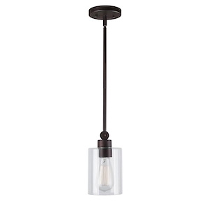 Jayden - 1 Light Mini Pendant-8 Inches Tall and 4.75 Inches Wide