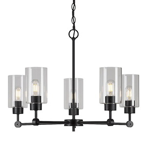Jayden - 5 Light Chandelier In Transitional Style-19 Inches Tall and 24 Inches Wide - 1032099