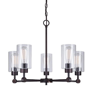 Jayden - 5 Light Chandelier-19 Inches Tall and 24 Inches Wide