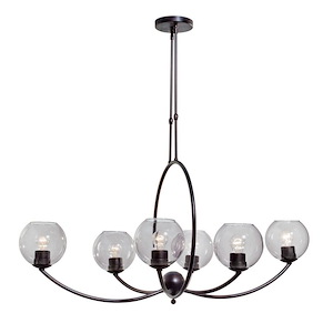 Arlo - 6 Light Oval Chandelier-18.5 Inches Tall and 23.25 Inches Wide - 665433