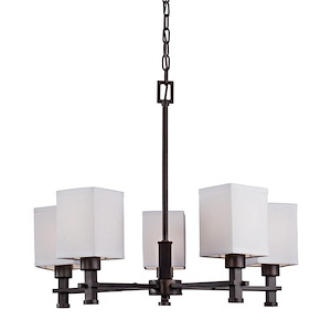 Nora - 5 Light Chandelier-20 Inches Tall and 22.75 Inches Wide