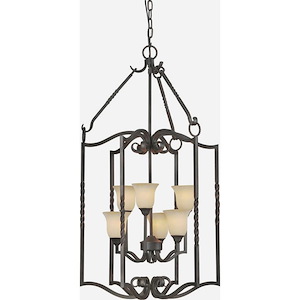 Molly - 6 Light Foyer Pendant-36 Inches Tall and 20 Inches Wide