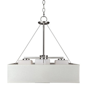 Fran - 4 Light Square Foyer Pendant-21.5 Inches Tall and 18 Inches Wide