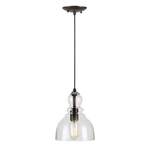 Milo - 1 Light Cord-Hung Mini Pendant-9 Inches Tall and 7 Inches Wide