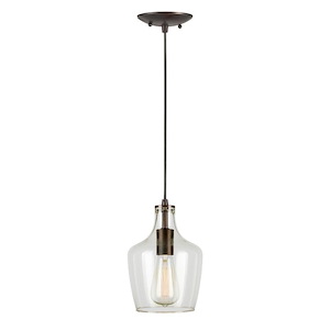 Milo - 1 Light Cord-Hung Mini Pendant-9 Inches Tall and 6.5 Inches Wide