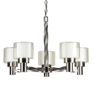 Gino - 5 Light Chandelier-17.5 Inches Tall and 25.5 Inches Wide