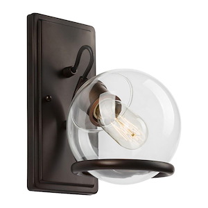 Hoops - 1 Light Wall Sconce-10 Inches Tall and 6 Inches Wide - 921807