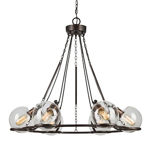 Hoops - 6 Light Chandelier-26.25 Inches Tall and 30 Inches Wide - 921933