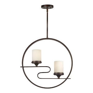 Nan - 2 Light Circular Foyer Pendant-19.75 Inches Tall and 20 Inches Wide