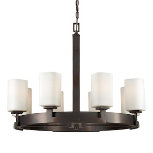 Nate - 8 Light Chandelier-22 Inches Tall and 28 Inches Wide