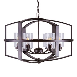 Hyde - 6 Light Chandelier In Transitional Style-22 Inches Tall and 29 Inches Wide