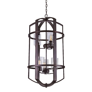 Hyde - 6 Light 2-Tier Foyer In Transitional Style-38.75 Inches Tall and 19 Inches Wide