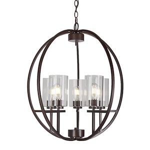 Orbit - 5 Light Chandelier In Transitional Style-26 Inches Tall and 24 Inches Wide