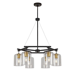 Tyrone - 6 Light Chandelier In Transitional Style-29.75 Inches Tall and 28 Inches Wide