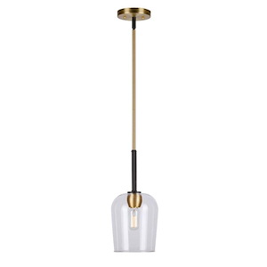 Palmer - 1 Light Mini Pendant In Transitional Style-15 Inches Tall and 7 Inches Wide