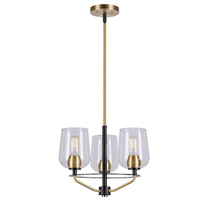 Palmer - 3 Light Chandelier In Transitional Style-11.75 Inches Tall and 16.5 Inches Wide