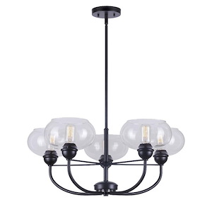 Cameron - 5 Light Chandelier In Transitional Style-11.25 Inches Tall and 28.25 Inches Wide