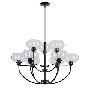 Cameron - 9 Light 2-Tier Chandelier In Transitional Style-22 Inches Tall and 35.25 Inches Wide