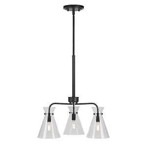 Beaker - 3 Light Chandelier In Transitional Style-15.5 Inches Tall and 18 Inches Wide - 1096877