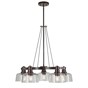 Acopa - 5 Light Chandelier In Transitional Style-24 Inches Tall and 26 Inches Wide