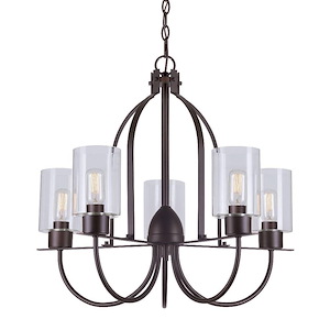 Tama - 5 Light Chandelier In Transitional Style-22.5 Inches Tall and 26 Inches Wide