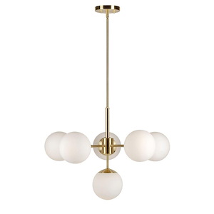 Farrell - 6 Light Chandelier In Transitional Style-18.5 Inches Tall and 27.5 Inches Wide - 1032089