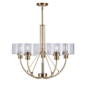 Zane - 5 Light Chandelier In Transitional Style-21.5 Inches Tall and 27.5 Inches Wide - 1032052