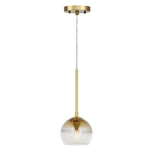 Callisto - 1 Light Pendant In Transitional Style-15 Inches Tall and 6.75 Inches Wide