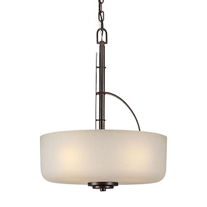 Zane - 3 Light Bowl Pendant-22 Inches Tall and 17 Inches Wide