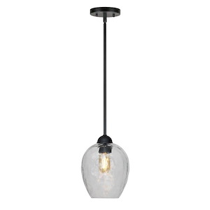Olivia - 1 Light Pendant In Transitional Style-9.25 Inches Tall and 7 Inches Wide