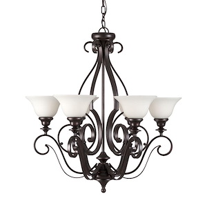 Perry - 6 Light Chandelier In Classic Style-30 Inches Tall and 28 Inches Wide