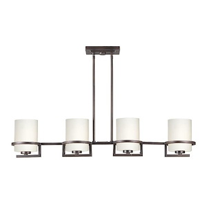 Halo - 4 Light Island In Transitional Style-8 Inches Tall and 39.5 Inches Wide