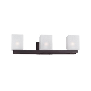 Bloq - 3 Light Bath Bar-6 Inches Tall and 24 Inches Wide - 1097083