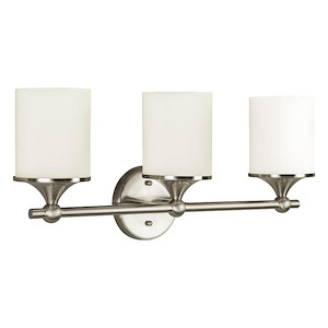 Elle - 3 Light Bath Bar-10 Inches Tall and 23 Inches Wide