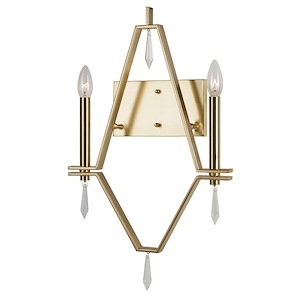 Robin - 2 Light ADA Wall Sconce In Transitional Style-23.25 Inches Tall and 13.75 Inches Wide