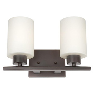 Ava - 2 Light Bath Bar-8 Inches Tall and 12.5 Inches Wide