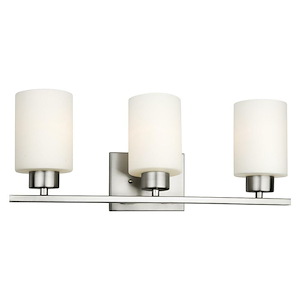 Ava - 3 Light Bath Bar-8 Inches Tall and 21 Inches Wide