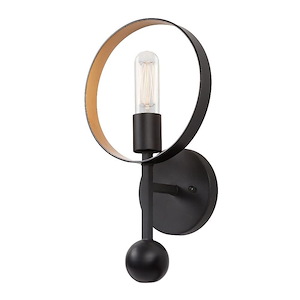 Monocle - 1 Light ADA Wall Sconce In Transitional Style-13.75 Inches Tall and 8 Inches Wide