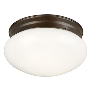 Button - 2 Light Flush Mount-5.25 Inches Tall and 9.5 Inches Wide - 431720